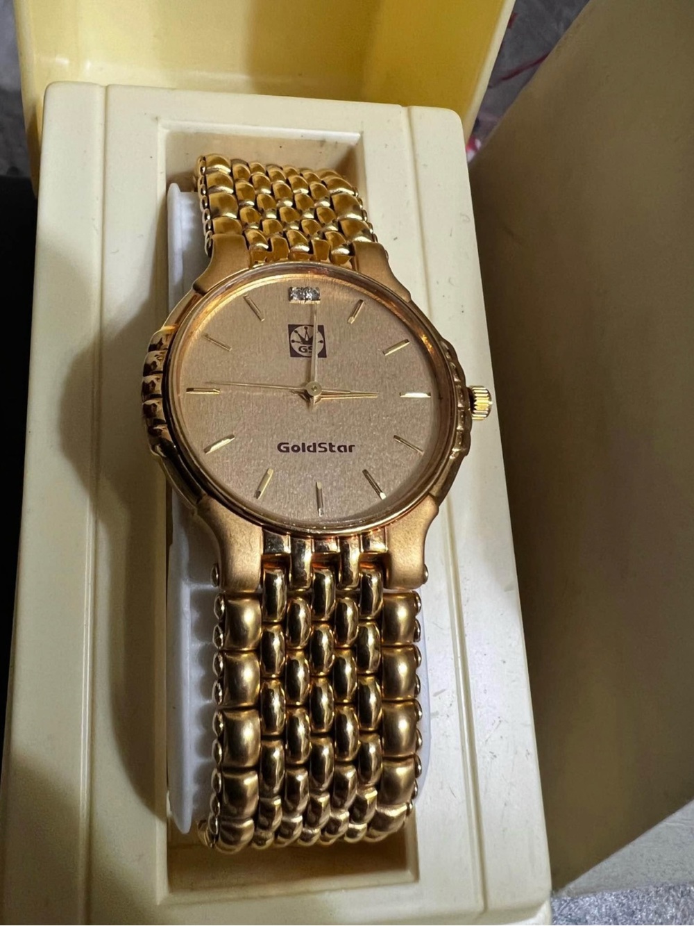 Men's Gold Stainless Steel Dress Watch - Gold